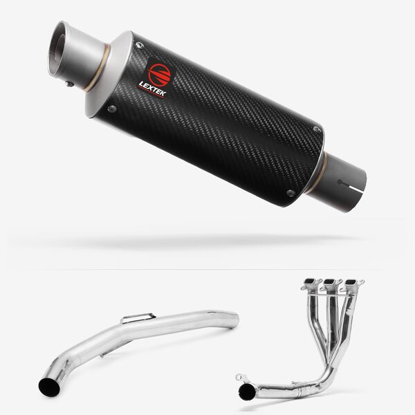 Lextek Carbon Fibre GP8C 240mm Exhaust System for Triumph Explorer 1200 (12-21)