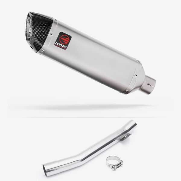 Lextek Matt Stainless Steel VP1 300mm Exhaust with Link Pipe for Suzuki GSF 600 Bandit (95-06)