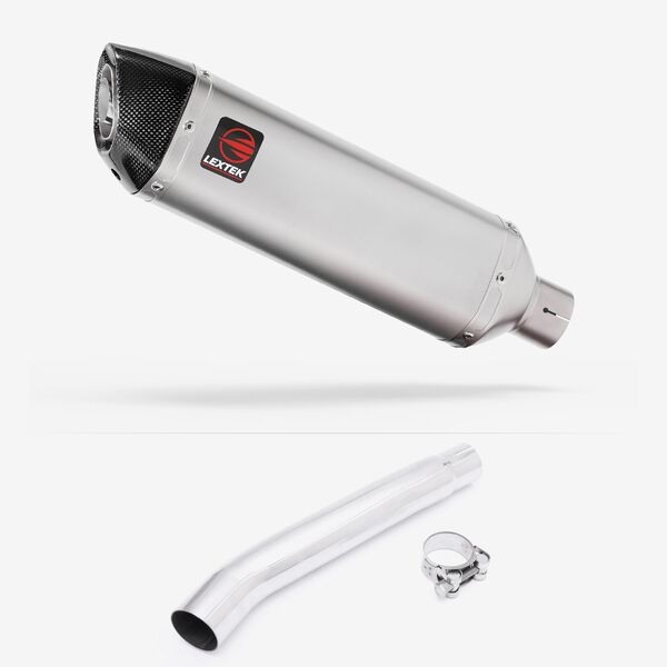 Lextek Matt Stainless Steel VP1 300mm Exhaust with Link Pipe for Suzuki GSXR 1000 (01-06)