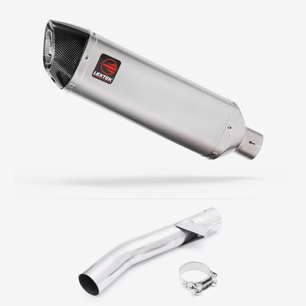 Lextek Matt Stainless Steel VP1 300mm Exhaust with Link Pipe for Yamaha FZS 600 Fazer (97-03)