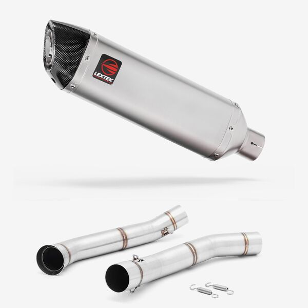 Lextek Matt Stainless Steel VP1 300mm Exhaust with Link Pipe for KTM 690 Duke (12-19)