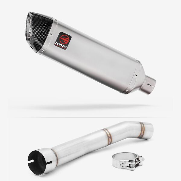 Lextek Matt Stainless Steel VP1 300mm Exhaust with Link Pipe for Yamaha YZF R1 (99-01)