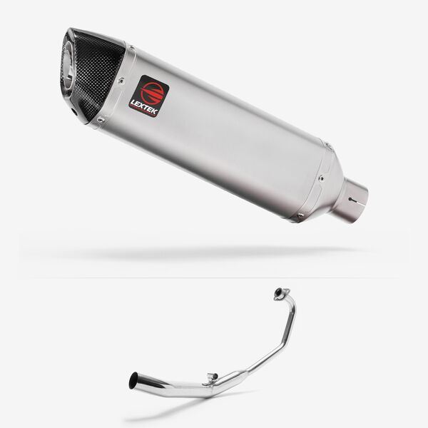 Lextek Matt Stainless Steel VP1 300mm Exhaust System for Honda CBR 125 R (04-10)