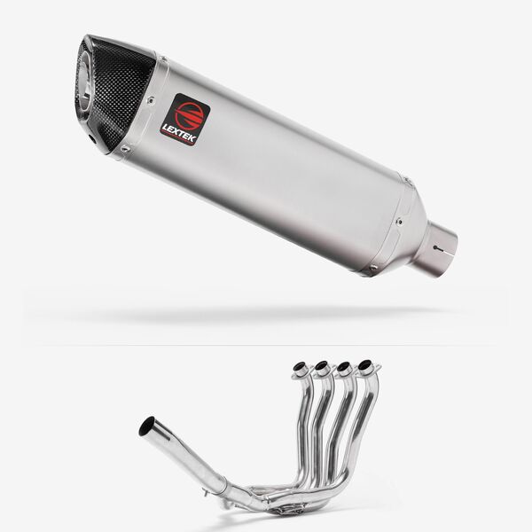 Lextek Matt Stainless Steel VP1 300mm Exhaust System for Suzuki GSXR 1000 (01-06)
