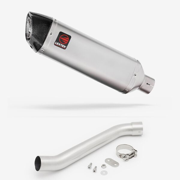 Lextek Matt Stainless Steel VP1 300mm Exhaust with Link Pipes