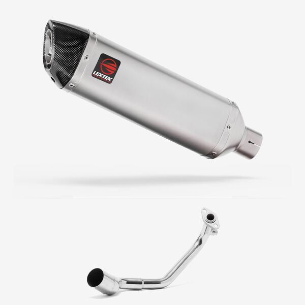 Lextek Matt Stainless Steel VP1 300mm Exhaust System for Peugeot Speedfight 3 125 (09-16)