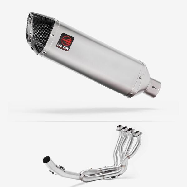 Lextek Matt Stainless Steel VP1 300mm Exhaust System for Suzuki GSXR 1000 (17-24)