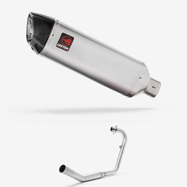 Lextek Matt Stainless Steel VP1 300mm Exhaust System for Lexmoto ZSX-R 125
