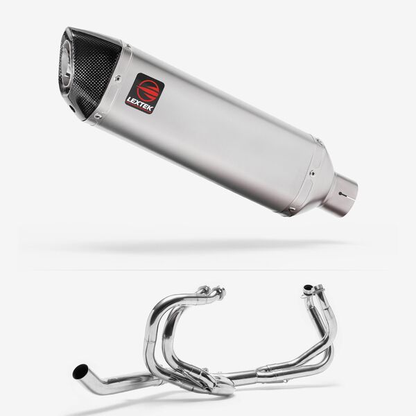 Lextek Matt Stainless Steel VP1 300mm Exhaust System for Honda VFR 800 (98-01)