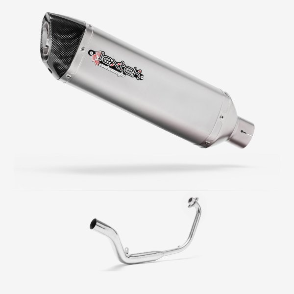 Lextek VP1 Matt S/Steel Exhaust System 300mm for Honda CB125 R (18-22)