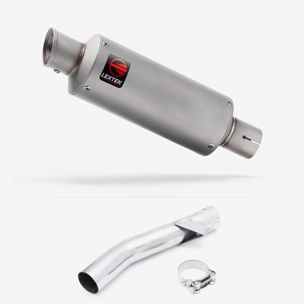 Lextek Matt Stainless Steel GP1 240mm Exhaust with Link Pipe for Yamaha FZS 600 Fazer (97-03)