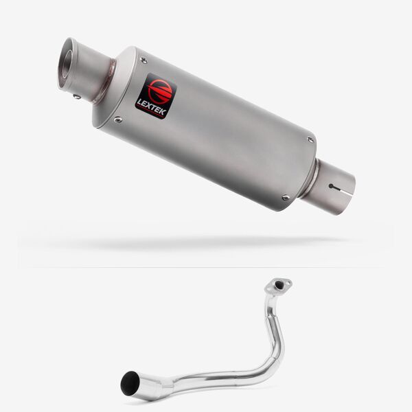 Lextek Matt Stainless Steel GP1 240mm Exhaust System for Honda PCX 125 (18-19)