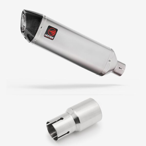 Lextek Matt Stainless Steel VP1 300mm Exhaust with Link Pipe for Lexmoto Adrenaline (EFI) 125