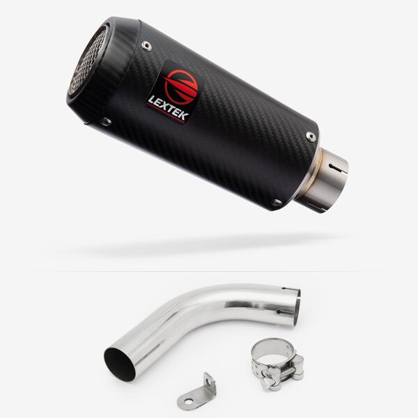Lextek Carbon Fibre CP9C 180mm Exhaust with Link Pipe for Honda CB1000R (08-17)