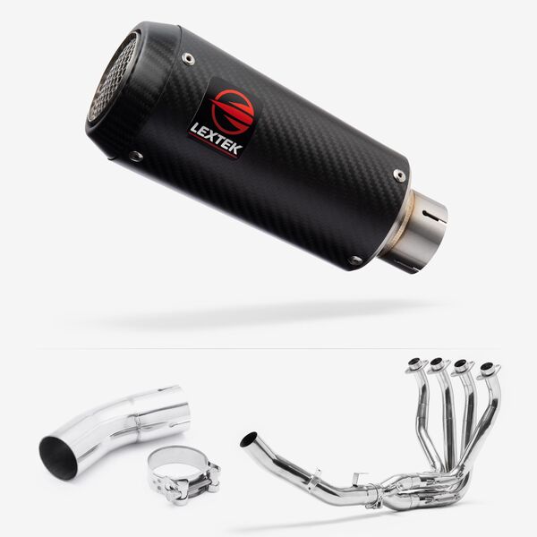 Lextek Carbon Fibre CP9C 180mm Exhaust System for Kawasaki Z900 RS (17-24)