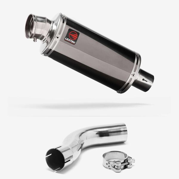 Lextek Smoked Stainless Steel OP16 250mm Exhaust with Link Pipe for Triumph Sprint ST 995i (98-04)