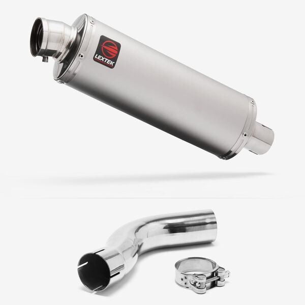 Lextek Matt Stainless Steel OP1 350mm Exhaust with Link Pipe for Triumph Sprint ST 995i (98-04)