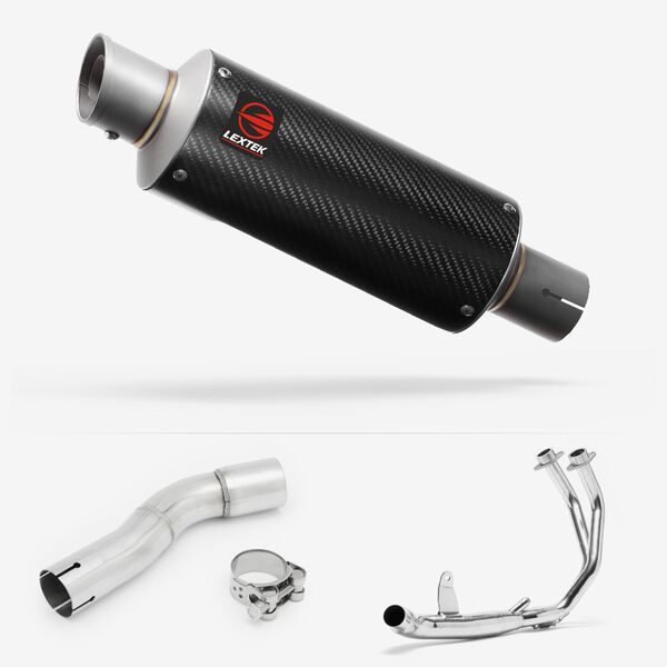 Lextek Carbon Fibre GP8C 240mm Exhaust System for Honda CMX500 Rebel (17-24)