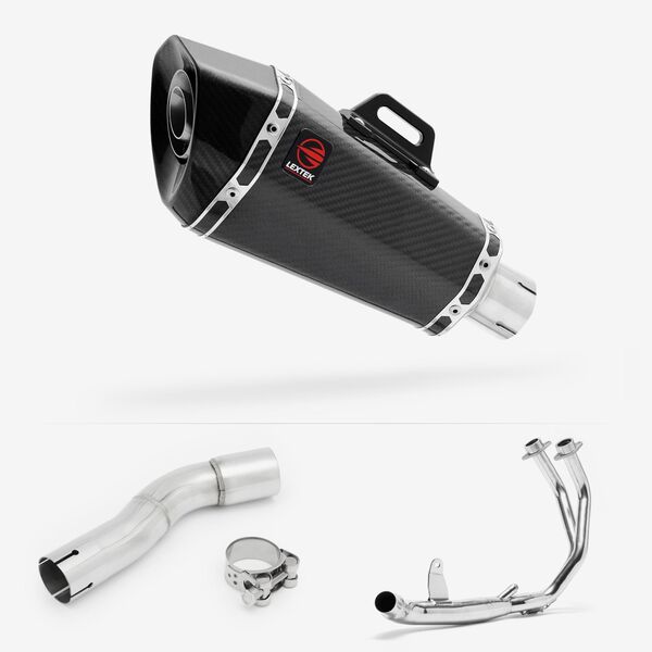 Lextek Carbon Fibre XP8C 210mm Exhaust System for Honda CMX500 Rebel (17-24)