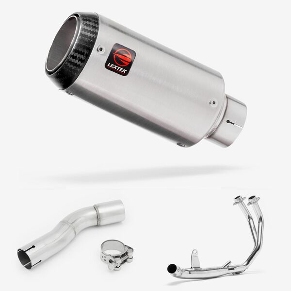 Lextek Matt Stainless Steel CP1 150mm Exhaust System for Honda CMX500 Rebel (17-24)