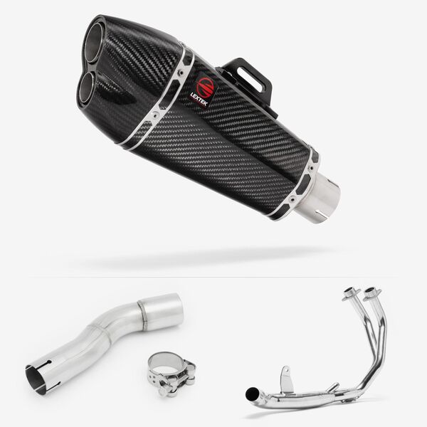 Lextek Carbon Fibre XP13C 210mm Exhaust System for Honda CMX500 Rebel (17-24)
