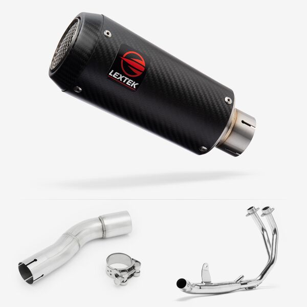 Lextek Carbon Fibre CP9C 180mm Exhaust System for Honda CMX500 Rebel (17-24)