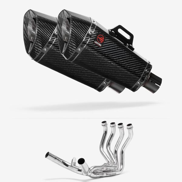 Lextek Carbon Fibre XP8C 210mm Exhaust System for Honda CBR1100XX Blackbird (97-99)