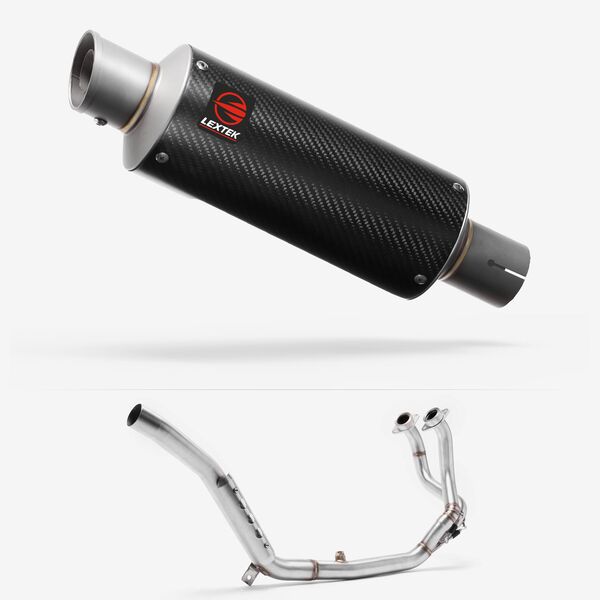 Lextek Carbon Fibre GP8C 240mm Exhaust System for Honda CRF1000 Africa Twin (16-19)