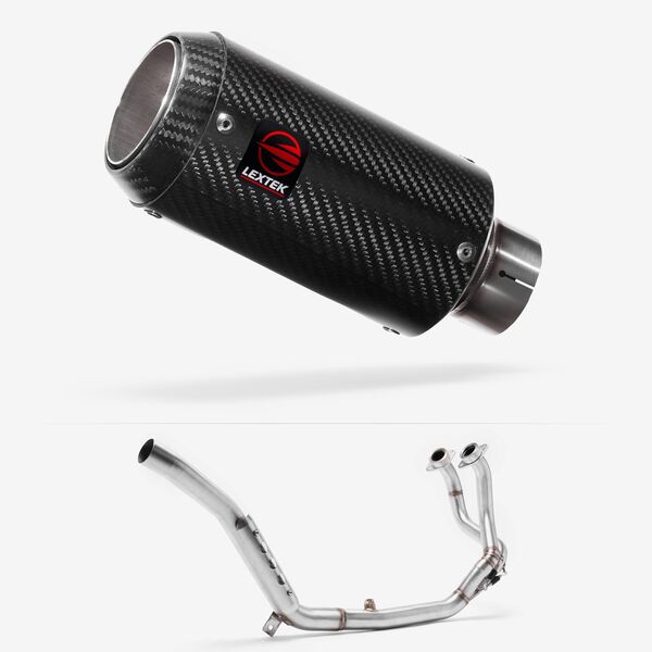 Lextek Carbon Fibre CP8C 150mm Exhaust System for Honda CRF1000 Africa Twin (16-19)