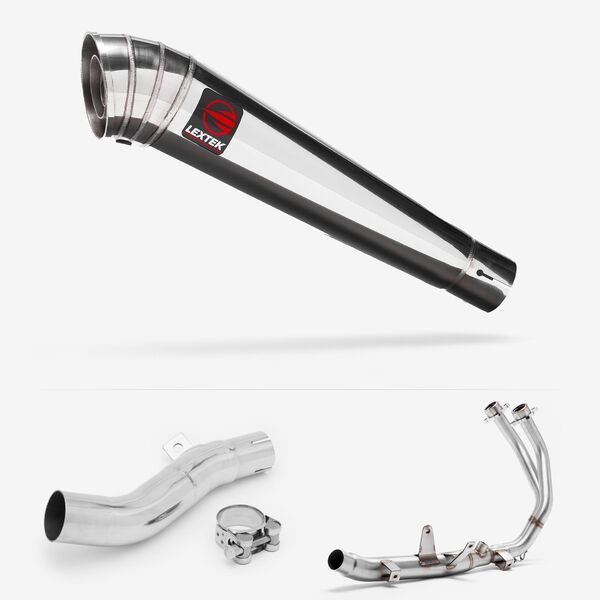 Lextek Polished Stainless Steel MP4 300mm Exhaust System