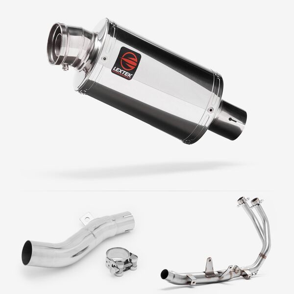 Lextek Polished Stainless Steel OP4 200mm Exhaust System