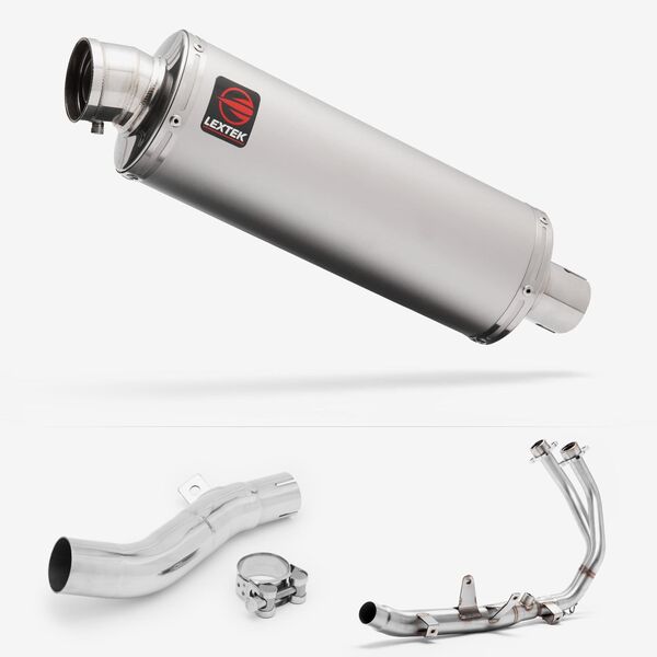 Lextek Matt Stainless Steel OP1 350mm Exhaust System