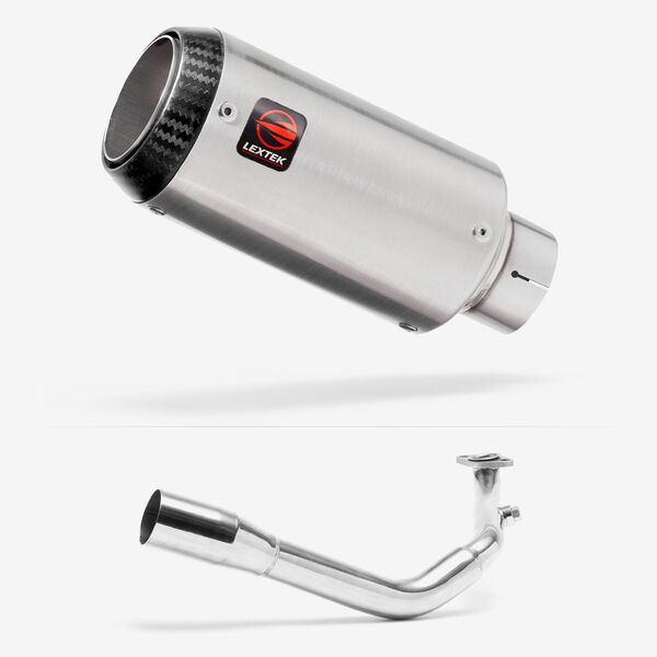 Lextek Matt Stainless Steel CP1 150mm Exhaust System for Lexmoto Titan 125