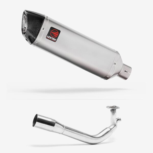 Lextek Matt Stainless Steel VP1 300mm Exhaust System for Lexmoto Titan 125