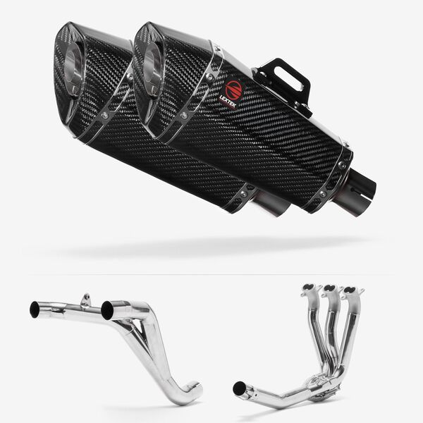 Lextek Carbon Fibre XP8C 210mm Exhaust System for Triumph Speed Triple 1050 (16-18)