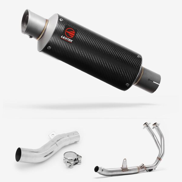 Lextek Carbon Fibre GP8C 240mm Exhaust System for Honda CB500X (16-18)