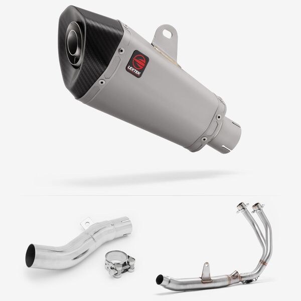 Lextek Matt Stainless Steel XP10 210mm Exhaust System for Honda CB500X (16-18)