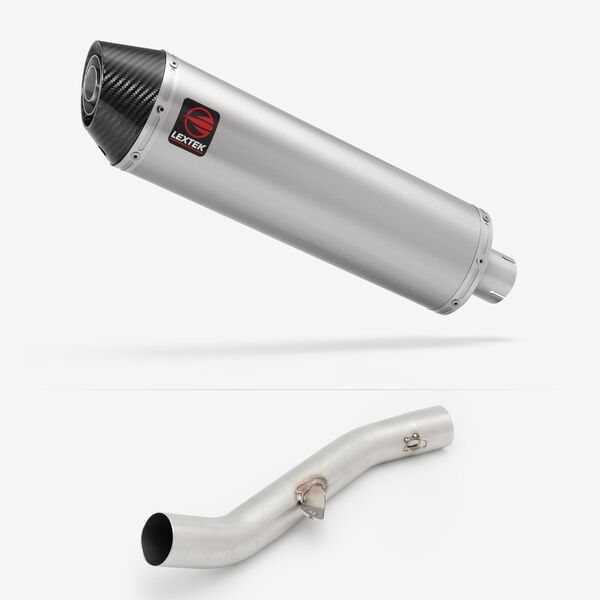 Lextek Brushed Stainless Steel RP1 400mm Exhaust with High Level Link Pipe