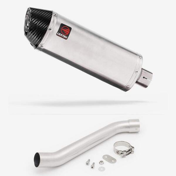 Lextek Brushed Stainless Steel RP2 300mm Exhaust with Link Pipes