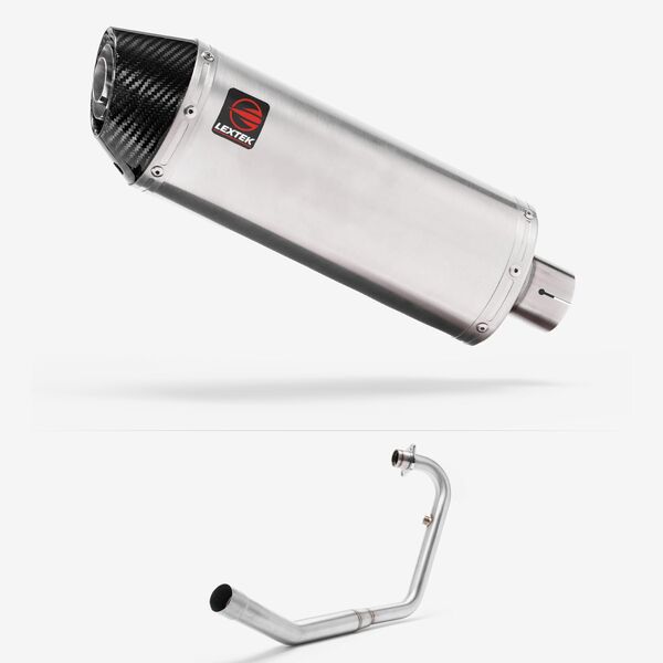 Lextek Brushed Stainless Steel RP2 300mm Exhaust System for Lexmoto ZSX-R 125