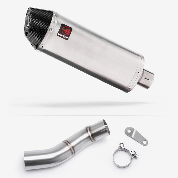 Lextek Brushed Stainless Steel RP2 300mm Exhaust with Link Pipe