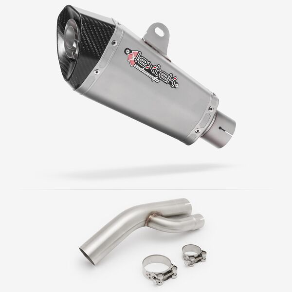 Lextek Matt Stainless Steel XP10 210mm Exhaust with Link Pipe for BMW S1000 RR (17-18)