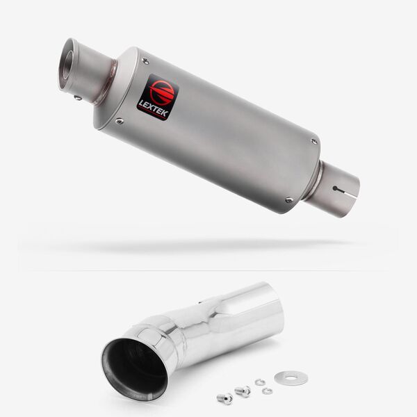 Lextek Matt Stainless Steel GP1 240mm Exhaust with Link Pipe for KTM 790 Duke (18-21)