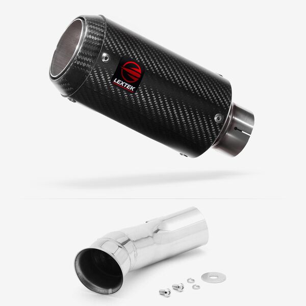 Lextek Carbon Fibre CP8C 150mm Exhaust with Link Pipe for KTM 790 Duke (18-21)