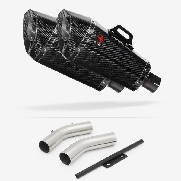 Lextek Carbon Fibre XP8C 210mm Twin Underseat with Link Pipe