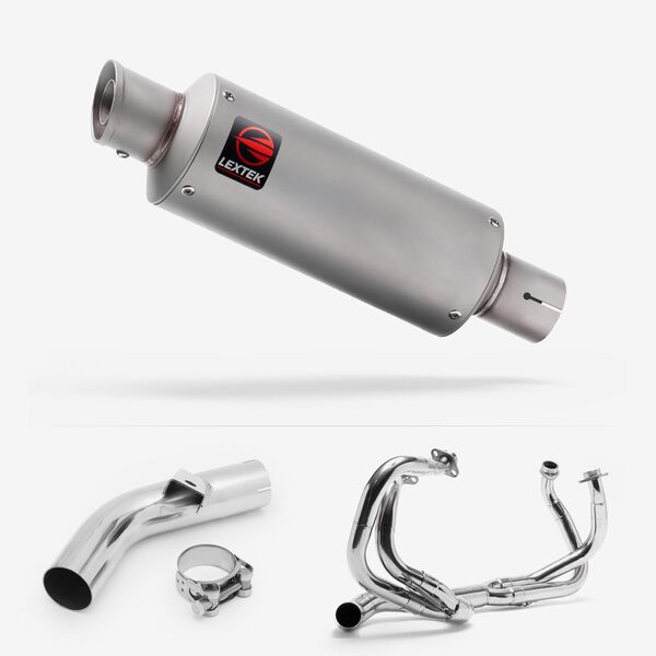 Lextek Matt Stainless Steel GP1 240mm Exhaust System for Honda VFR800 X Crossrunner (11-14)