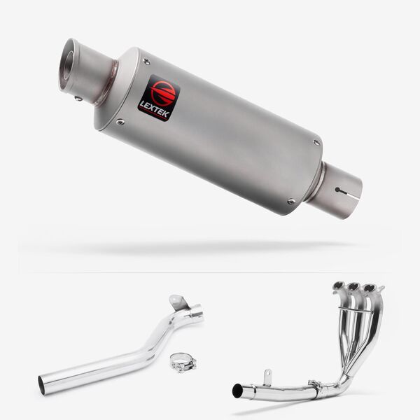 Lextek Matt Stainless Steel GP1 240mm Exhaust System for Triumph Tiger 1050 Sport (13-21)