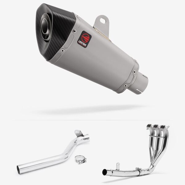 Lextek Matt Stainless Steel XP10 210mm Exhaust System for Triumph Tiger 1050 Sport (13-21)