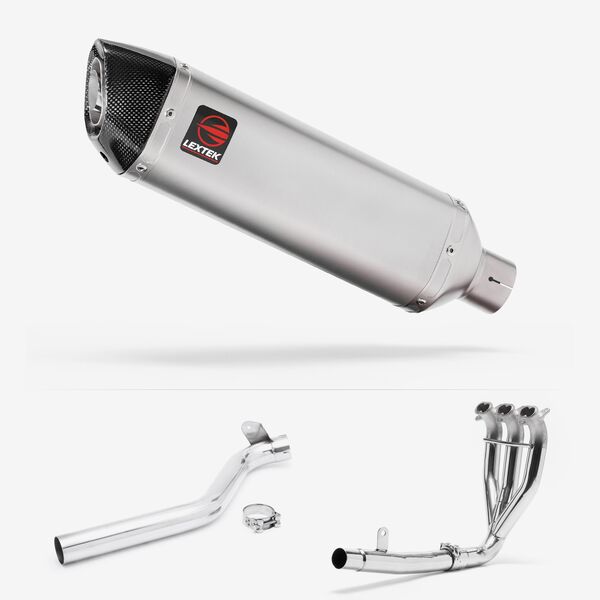 Lextek VP1 Matt S/Steel Exhaust System 300mm for Triumph Tiger 1050 Sport (13-20)