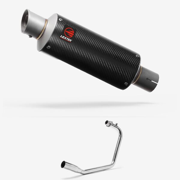 Lextek Carbon Fibre GP8C 240mm Exhaust System for Lexmoto Isca